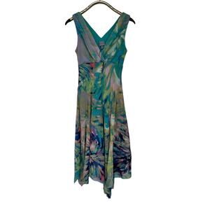 Floral Chiffon Handkerchief Hem Fairy Romantic Phoebe Sleeveless Dress 10